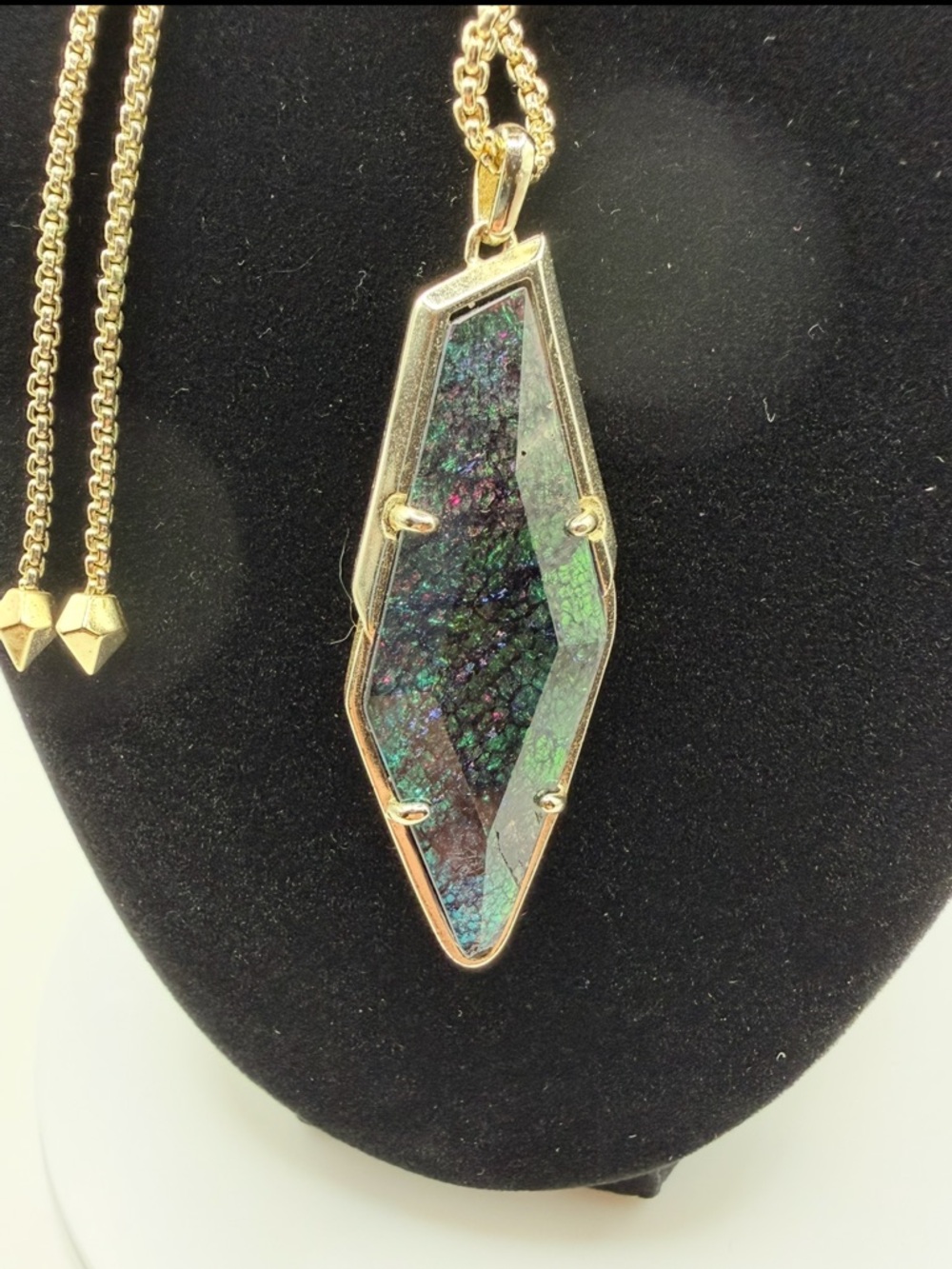 Kendra Scott Beatrice in Navy Crackle Illusion - Picture 8 of 11